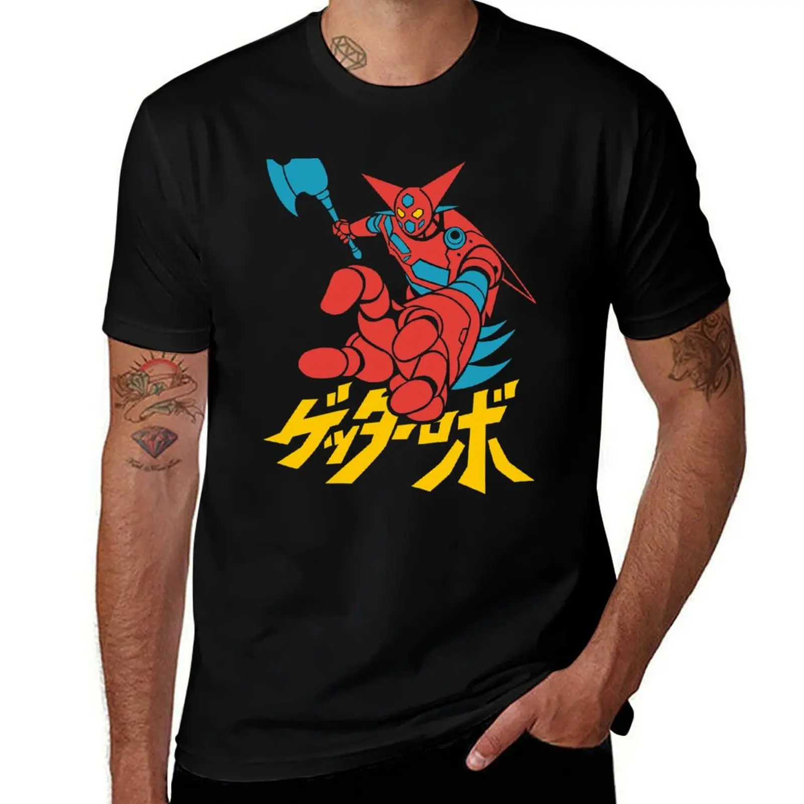 042 Getter Robo T-Shirt basketball graphic tees Short sleeve tee customizeds vintage t shirt men