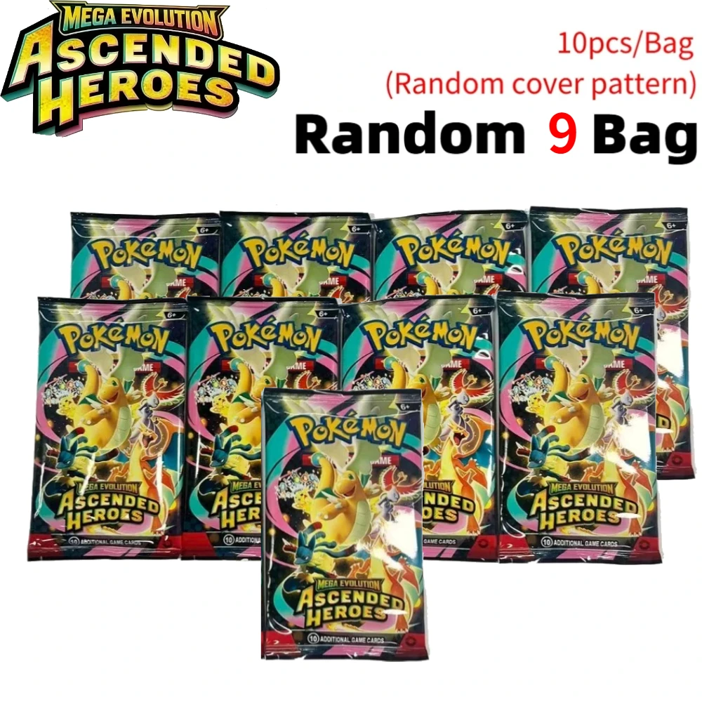 Pokemon TCG Booster Box Mega Evolution CHAOS RISINC Ascended Heroes Engelse versie Zeldzame ruilkaarten voor verzamelcadeau