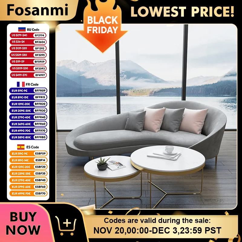 

Elegant Soft Velvet Sofa with Iron Frame Modern Wide Curved Armrest Living Room Couch Comfy Interior Decor Sofas for Home Office