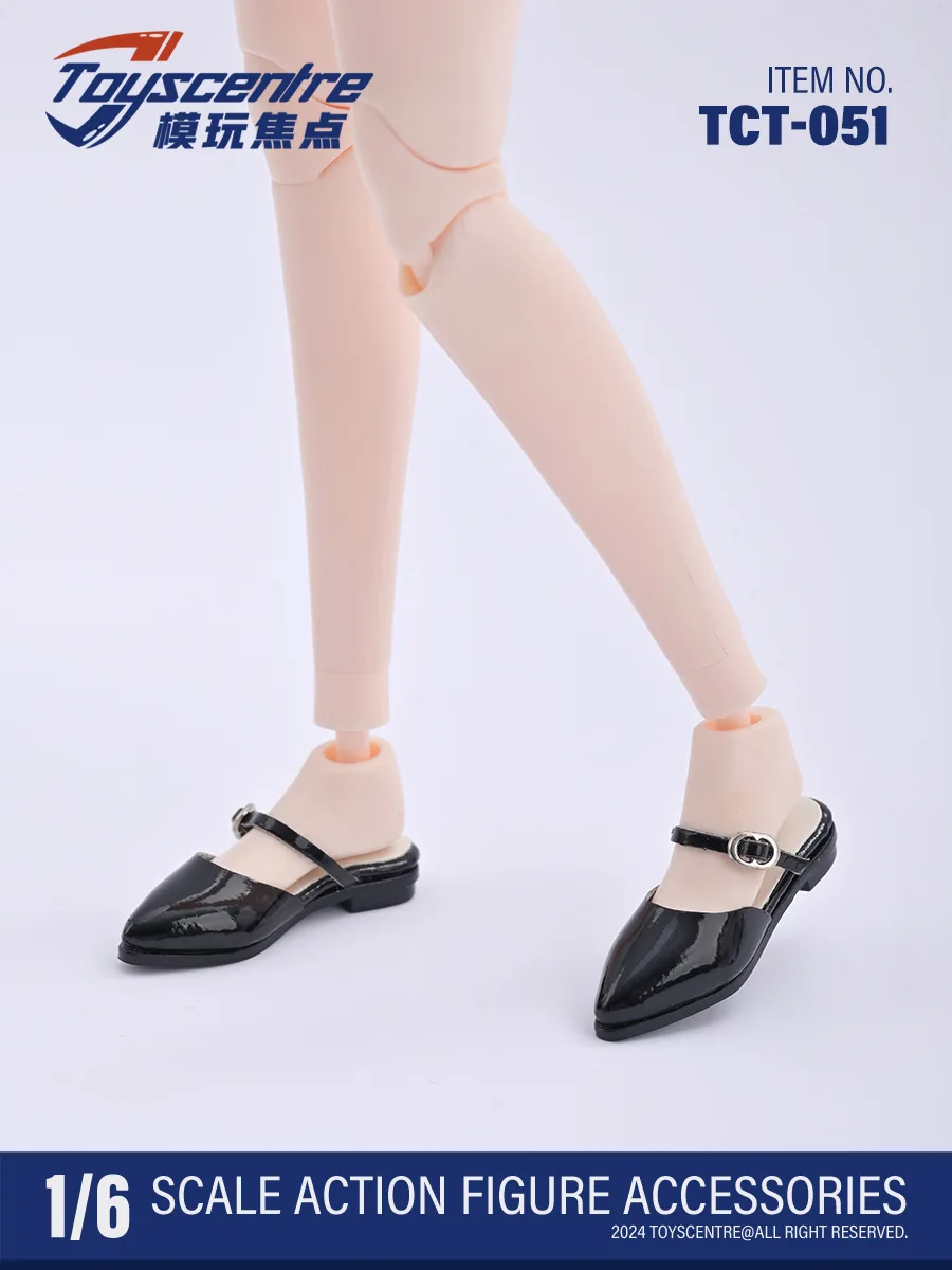 In Stock Toyscentre TCT-051 1/6 Scale Female Soldier Sharp Pointed Flat Sandals Slippers Fit 12'' Action Figure Model Toy