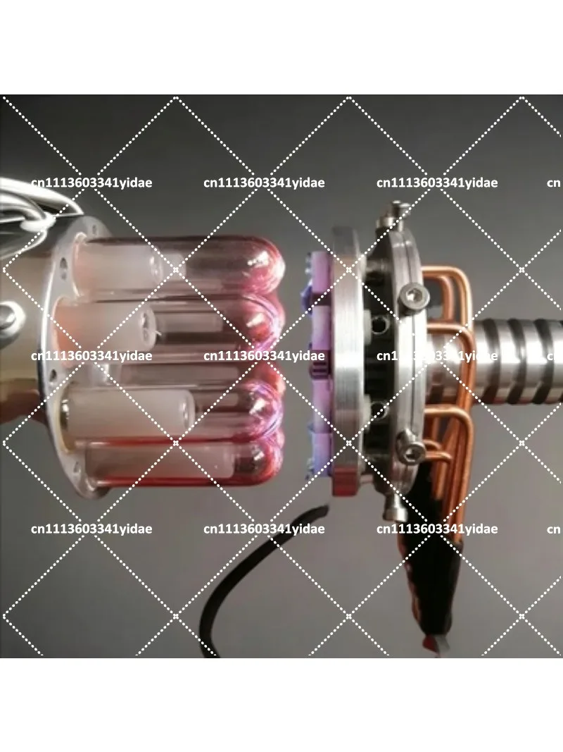 Burn Fuel 16-Cylinder Swashplate Stirling Engine Model, Light-Up Tabletop Ornament Gift