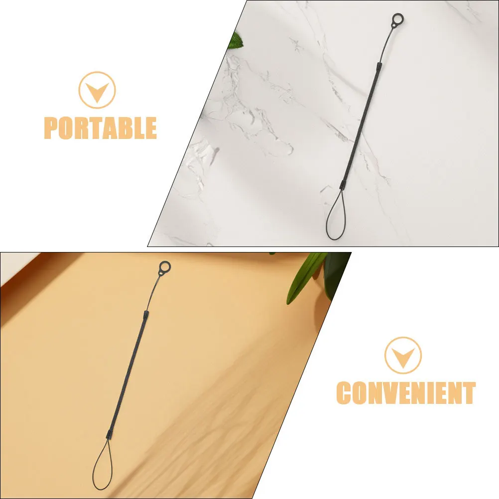 12 個のスプリングロープスタイラスペン用紛失防止弾性格納式ストラップホルダー鉛筆ツールコード電話テザー