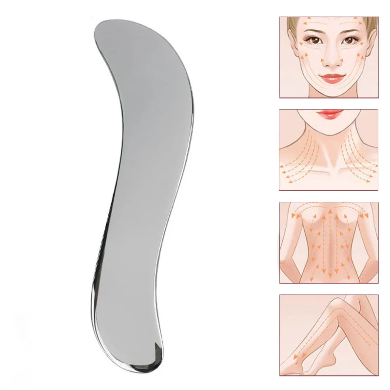 

Массажная пластина гуаша из нержавеющей стали, S-образная тарелка для улучшения циркуляции крови, расслабления тела