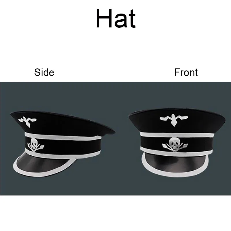 CyDanganronpa V3 كوكيشي أوما تأثيري حلي الرئيس أوما شعر مستعار تأثيري عباءة وقبعة هالوين كرنفال ملابس تنكرية للحفلات