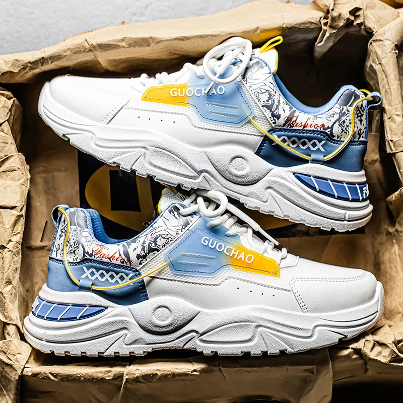 

Мужская обувь, весенне-осенние повседневные кроссовки на толстой подошве, нескользящие уличные кроссовки на мягкой подошве, студенческая дышащая спортивная обувь