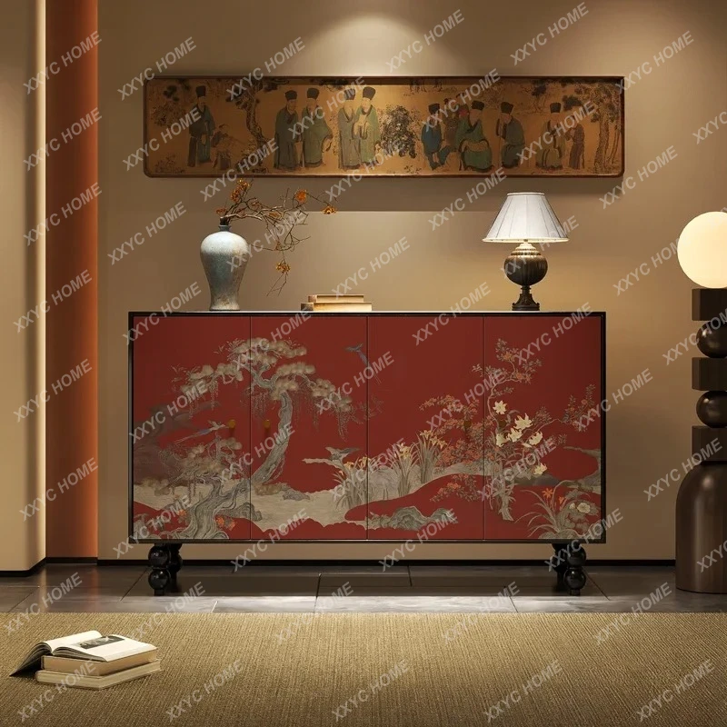 

retro chest household living room, storage and decoration Chinese entrance, dining side cabinet