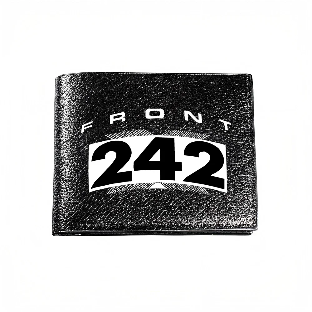 Front 242 Printed Men's Wallet Casual Business Fashion Card Holder Stylish Design Modern Look Daily Use Accessory