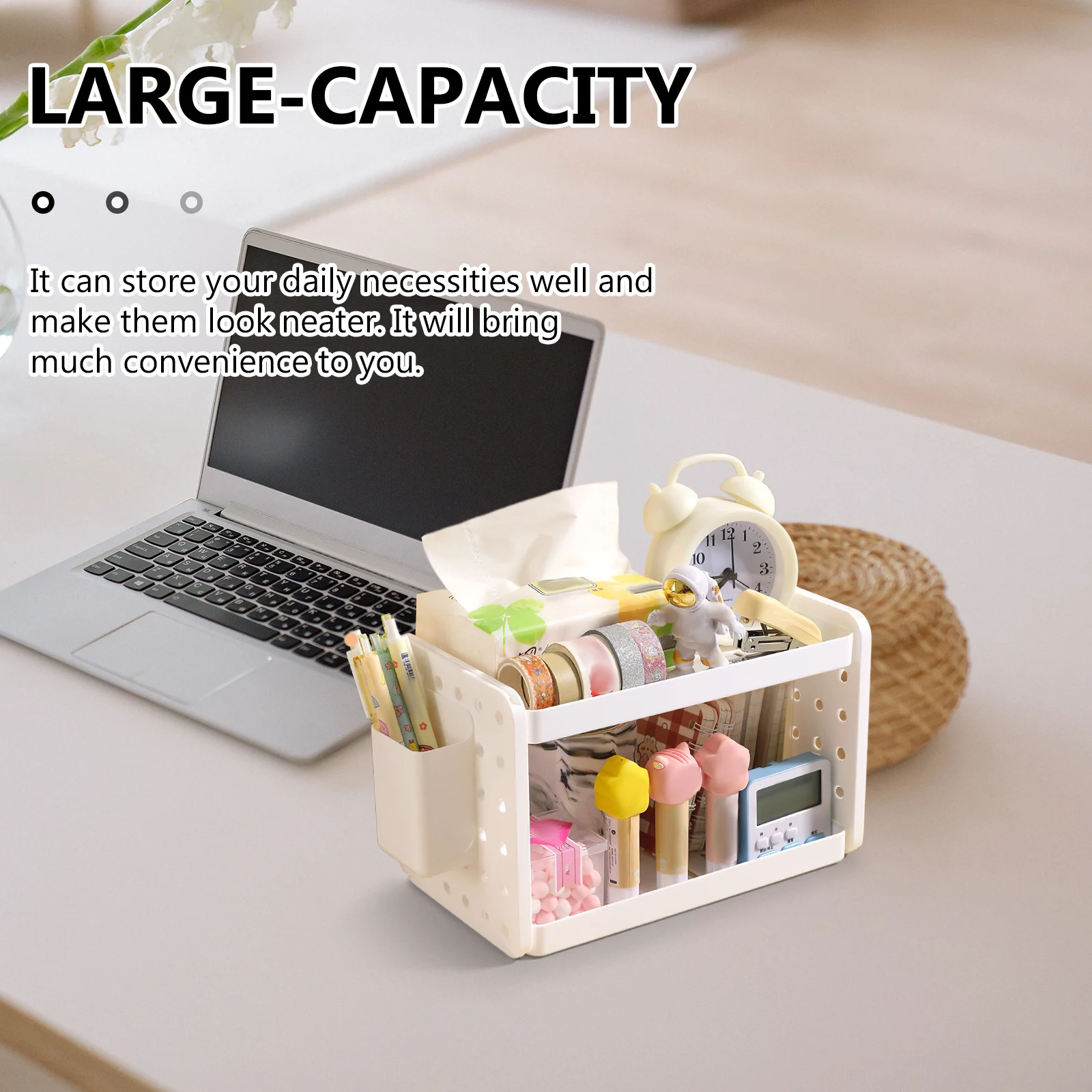 

Tabletop Book Holder Decorative Book Organizer Stable Modern Design Classic Appearance Save Space Desk Shelf Organizer