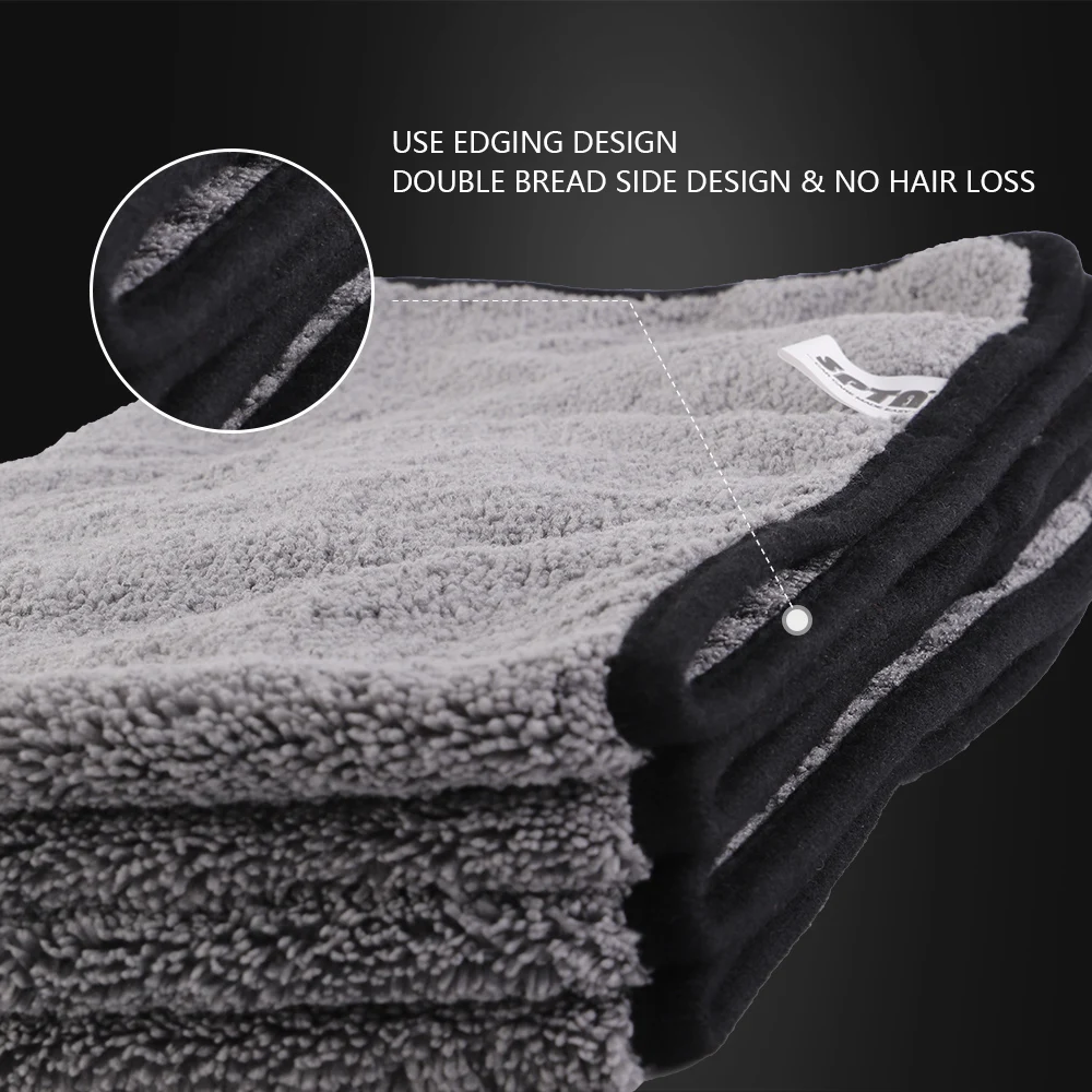 (Single Sale ) SPTA Microfiber Edge Decontamination Towel Extra Soft Car Wash Microfiber Car Cloth for Interior Cleaning