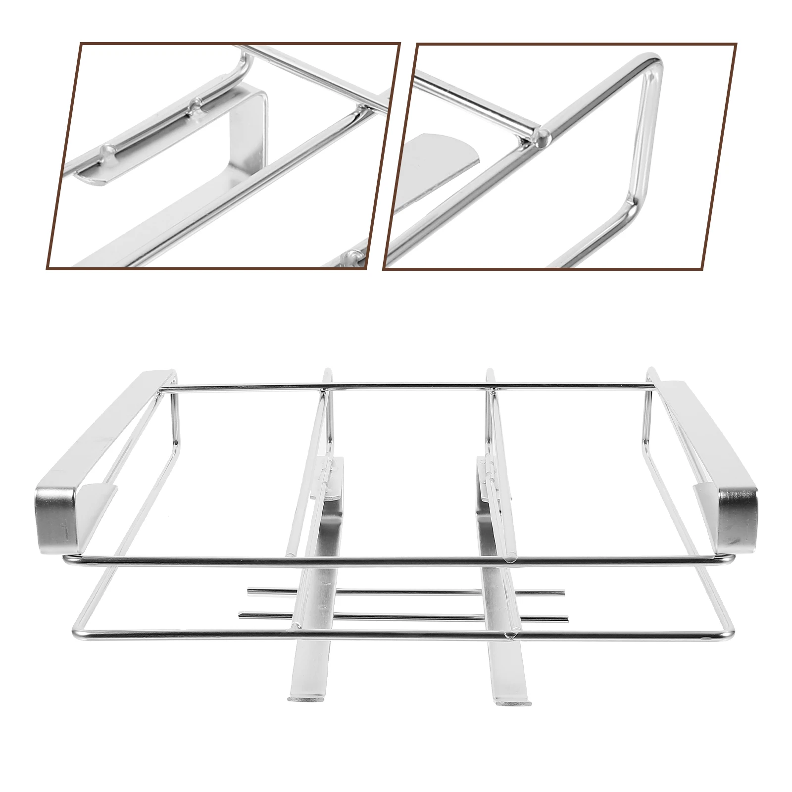 

Stainless Steel Cutting Board Organizer For Cabinet Under Counter Storage Holder Vertical Rack For Chopping Boards Pots Lids