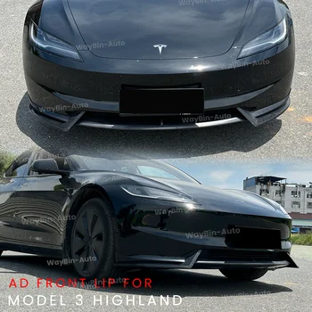 適用於特斯拉 Model 3 Highland 2024 的前唇擾流板,亮黑色碳纖維車身套件,Model 3 + 汽車配件 10 最佳銷售 特斯拉 Model 3 車身套件 - №8