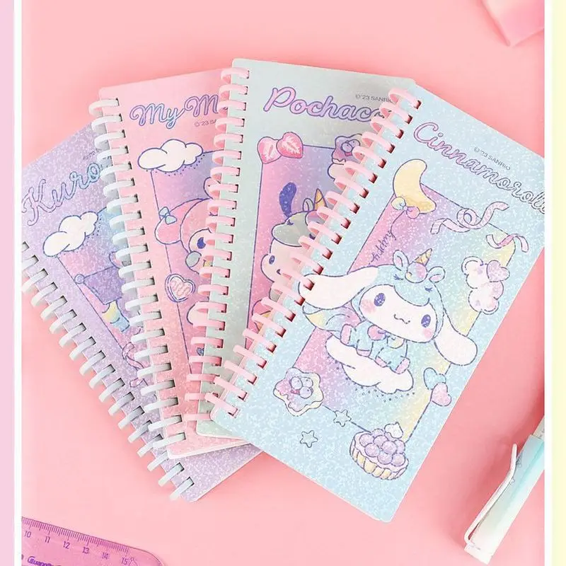 

Kawaii Sanrio Anime Cartoon Coil Weekly Plan Book Cute Hello Kitty Cinnamoroll Portable Notebook Originality Halloween Girl Gift