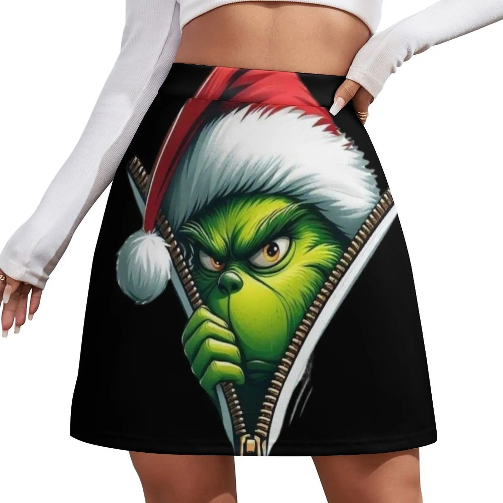MERRY GRINCHMAS. Mini Skirt short skirt japanese kawaii clothes short skirt for women