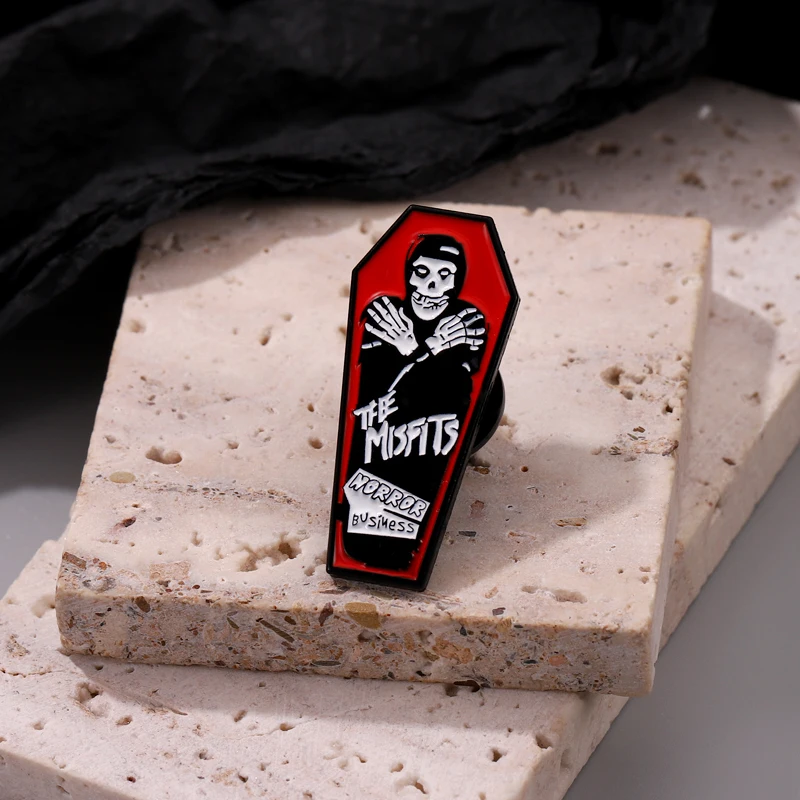 Rock Punk Enamel Pin Music Club Brooch Horror Badge Metal Backpack Sweater Custom Accessories for Fans Friends Jewelry Wholesale image 5