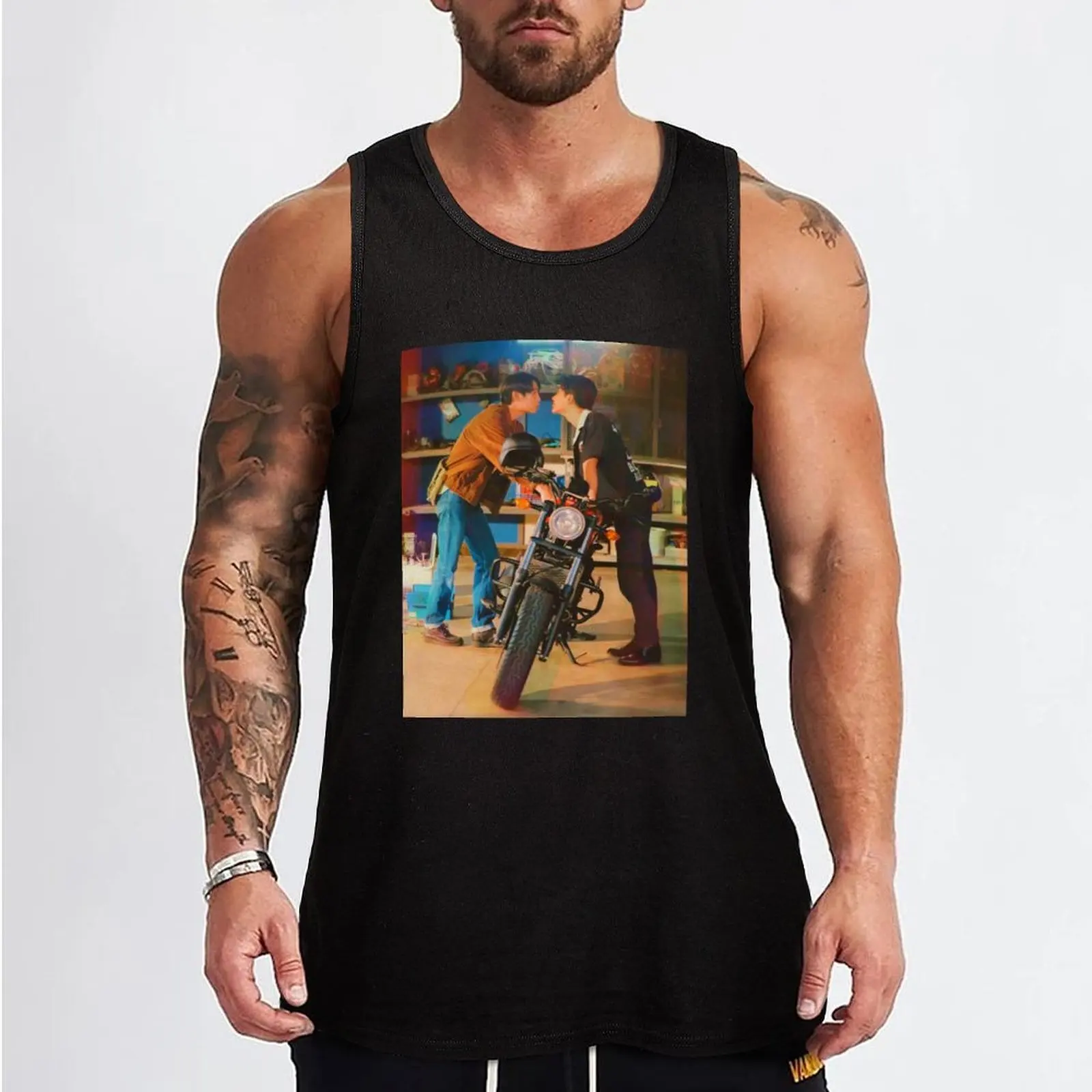 Only friends the series Thai BL series First Khaotungg ?????????????? Sand Ray Tank Top bodybuilding men gym