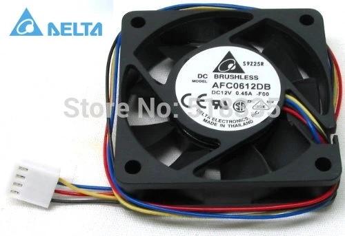 for delta AFC0612DB-F00 60x60x15mm Cooling Fan, 7200 RPM, 29.24 CFM, 47.5 dBA PWM 4-pin connector