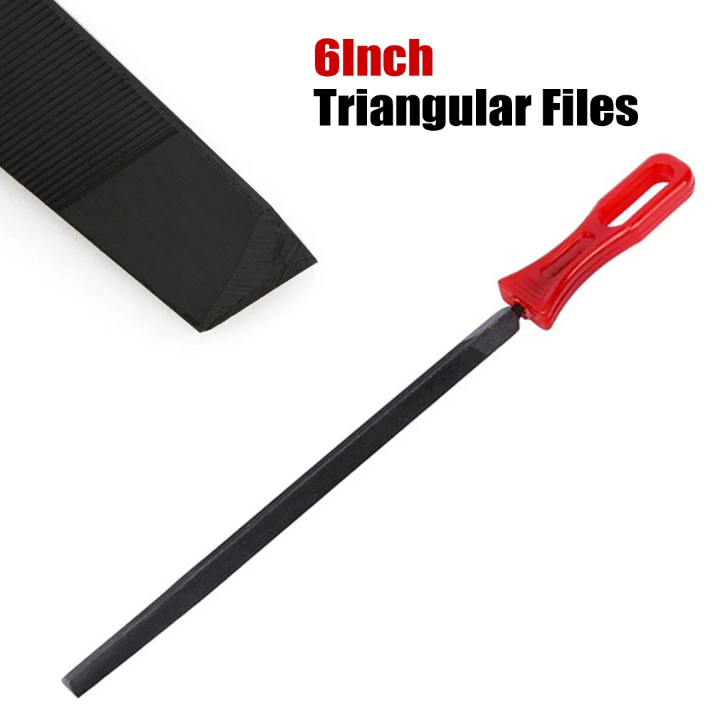 

6Inch Triangle Steel File Triangular Files Versatile File For Metal Plastic Wood Shaping Polishing Woodworking Hand Tools