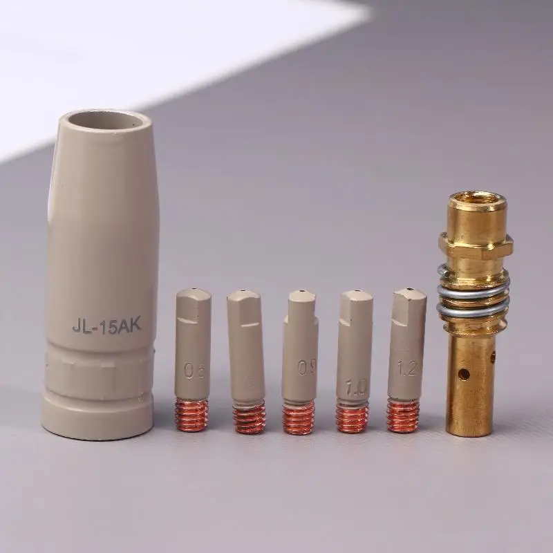 3PCS/Pack, MB-15Ak Mig Coating Ceramic Non-stick Welding Slag Conductive Protective Nozzle European Shielded Accessorie