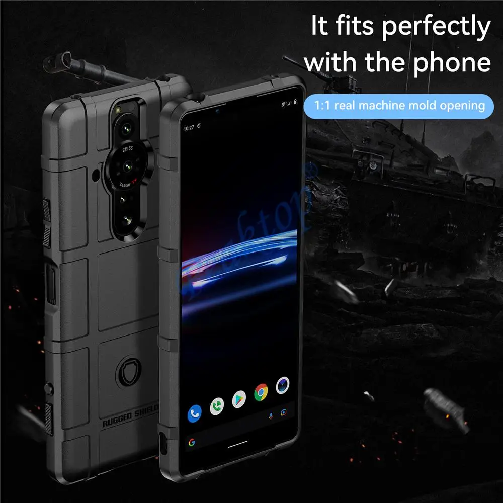 Rugged Armor Case for Sony Xperia 1 5 II 8 10 III Solid Tactical Shield Case for Sony Xperia Pro i L3 Ace Full Protection Cover