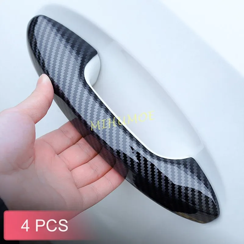 

4Pcs Exterior Door Handle Cover For Mercedes Benz C Class GLC W206 S206 X254 2023 2024 2025 Carbon Fiber Style Protector Trim