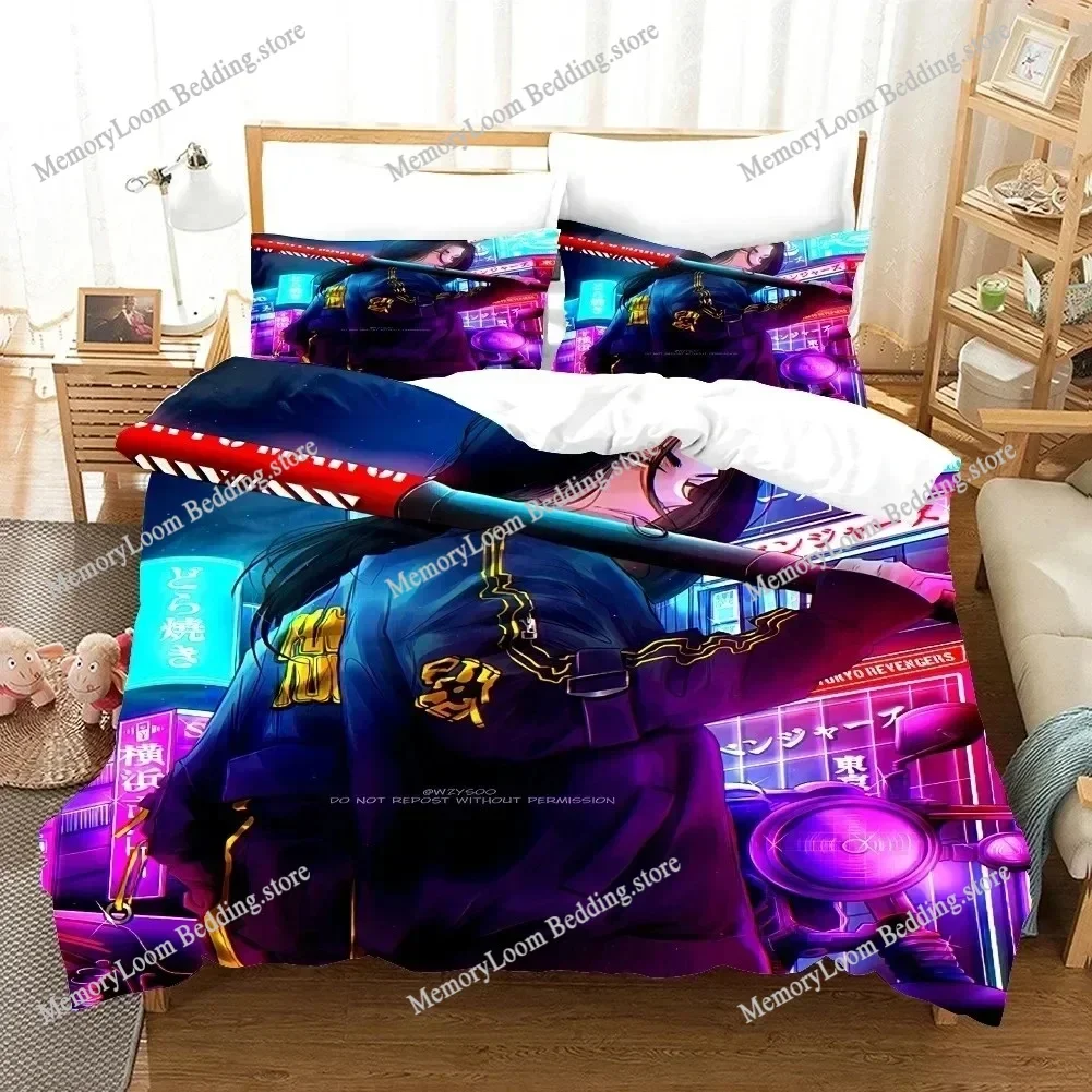 3D Print Anime Avengers Tokyo Bedding Set Duvet Cover Bed Set Quilt Cover Pillowcase Comforter king Queen Size Boys Adult
