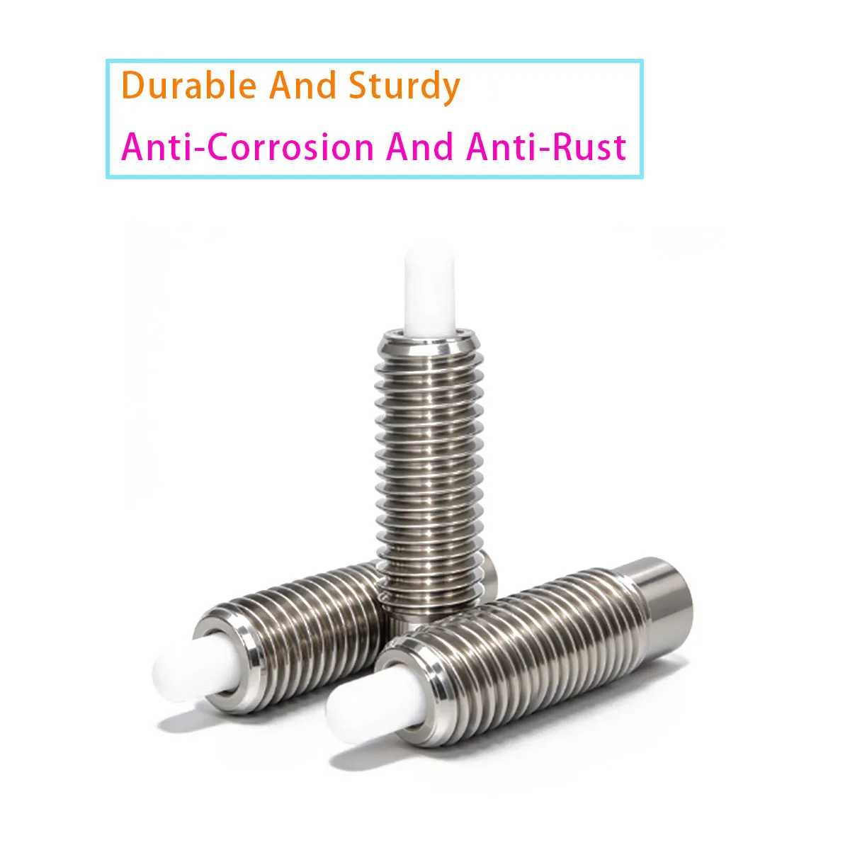 M3/M4/M5/M6/M8/M10/M/12M/16 Spring Plunger VCN515 Threaded Spring Loading Head Plunger POM Pin