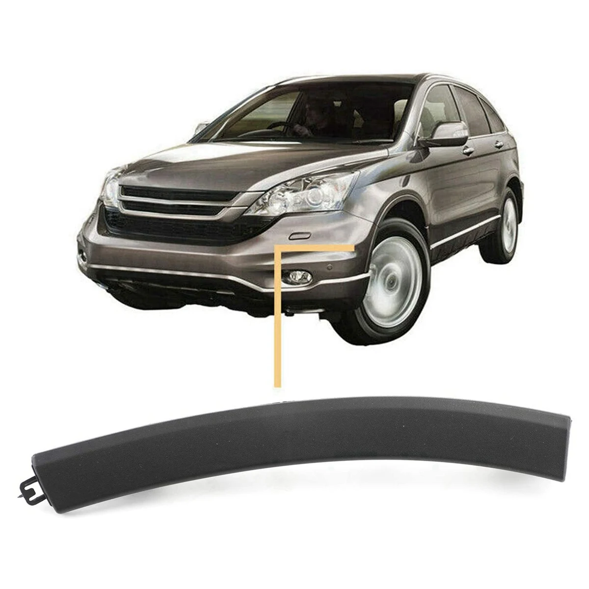 2 Pcs Front Bumper Wheel Fender Molding Trim Right For Honda CRV 2007-11, Right & Left