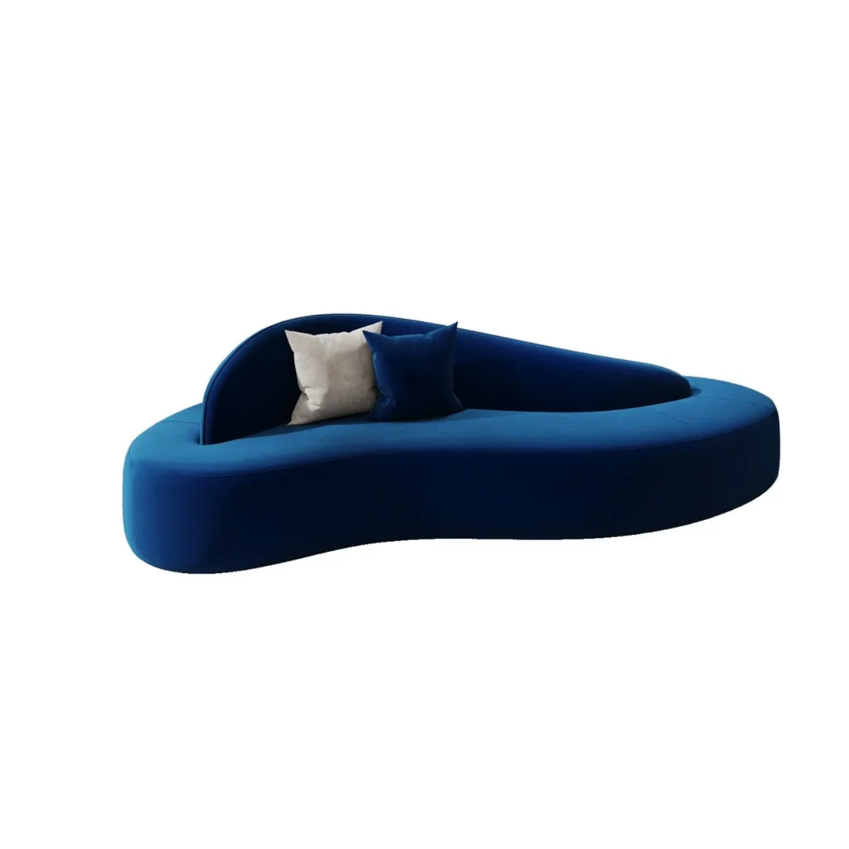 

Curved double-sided seat, sofa small apartment, blue Nordic curved sofa