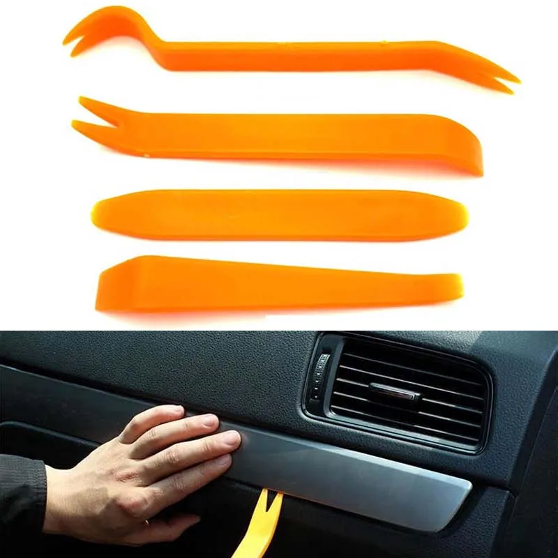 

4Pcs Car Door Clip Car Disassembly Tools Set Car Radio Door Clip Panel Trim Dash Auto Radio Removal Pry Interior Disassemble