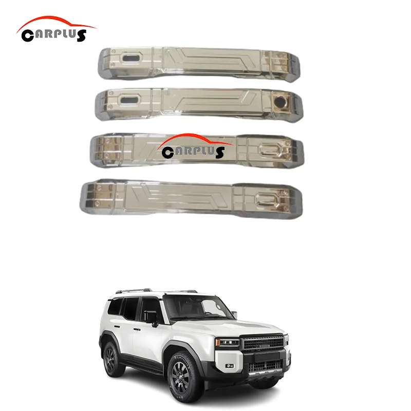 

Автоматическая хромированная дверная ручка для внедорожника PRADO FJ250 2024, хромированный комплект кузова