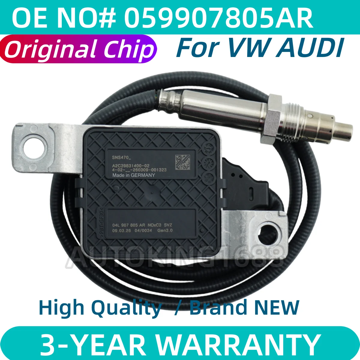 Original Chip 04L907805AR Nitrogen Oxide NOX Sensor For VW T6 Multivan Transporter 6 MK6 2.0 TDI 2015-2019