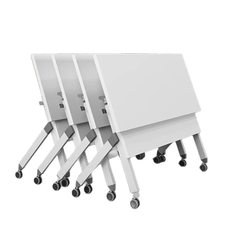 

Double desk Conference training table Splicing folding table Pulley office Wheeled activity strip table