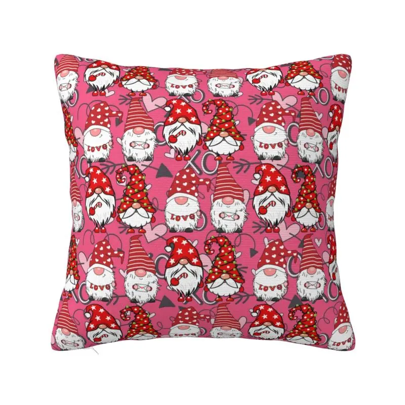 Custom Valentine's Day Sweet Wallpaper Square Pillow Cover Home Decor Cushion Cover Throw Pillow for Sofa Double-sided Printing