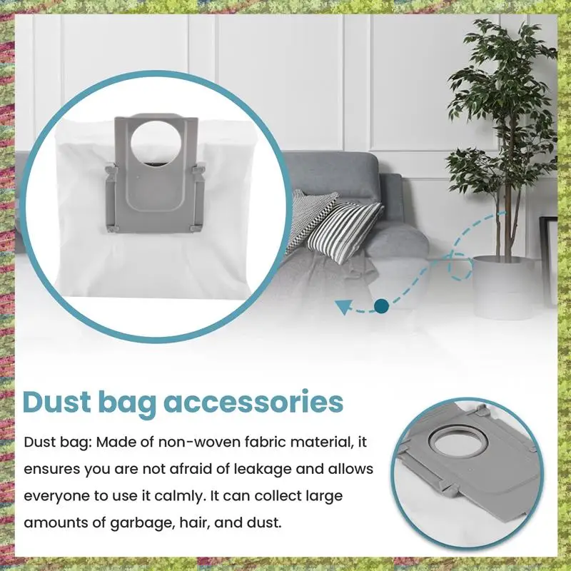 

ABKB 30Pcs Dust Bag Replacement Accessories For Roborock T8, G10S, Q7 MAX, Q7 Max+, S7 MAXV Ultra Robotic Vacuum Cleaner