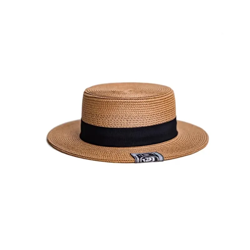 

Соломенная шляпа-боутер для женщин и мужчин, летняя регулируемая панама с плоскими полями, пляжная шляпа от солнца с защитой от УФ-излучения, шляпа-федора, шляпа-дерби, шляпа-порк-пай