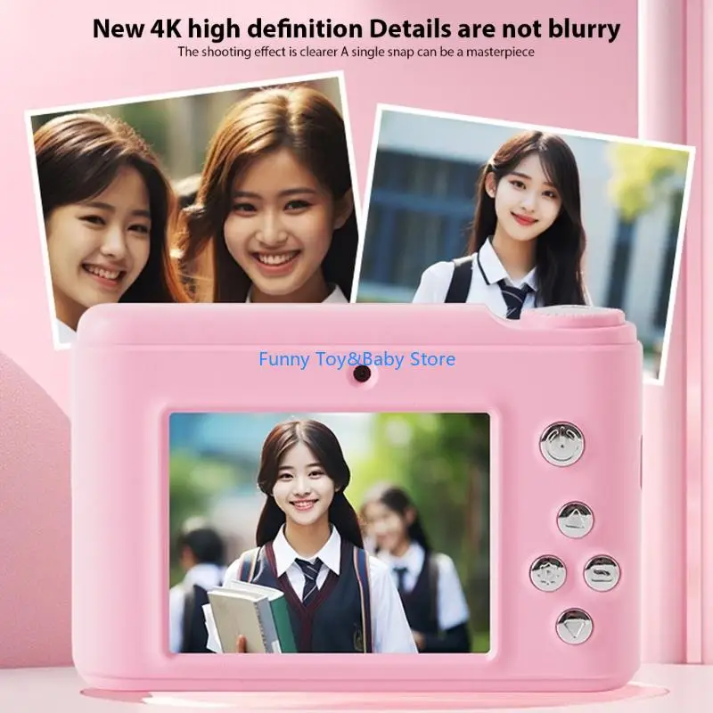 Câmera infantil 720p 4k gravação vídeo 2.4 pés resistente a arranhões display eletrônico estabilização imagem fino