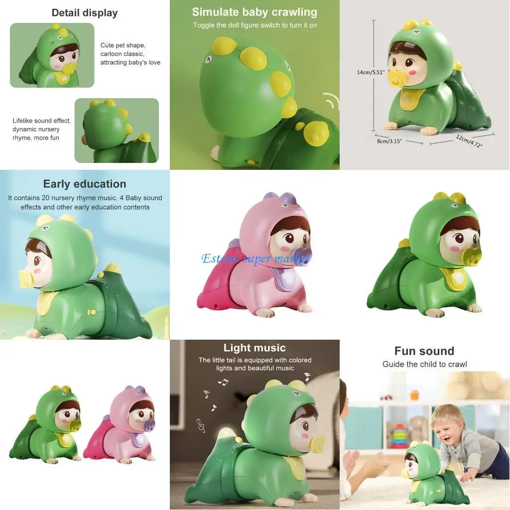 

090B Cartoon Crawl Learning Toy Electronic Toy for Boy and Girls with Light and Sound