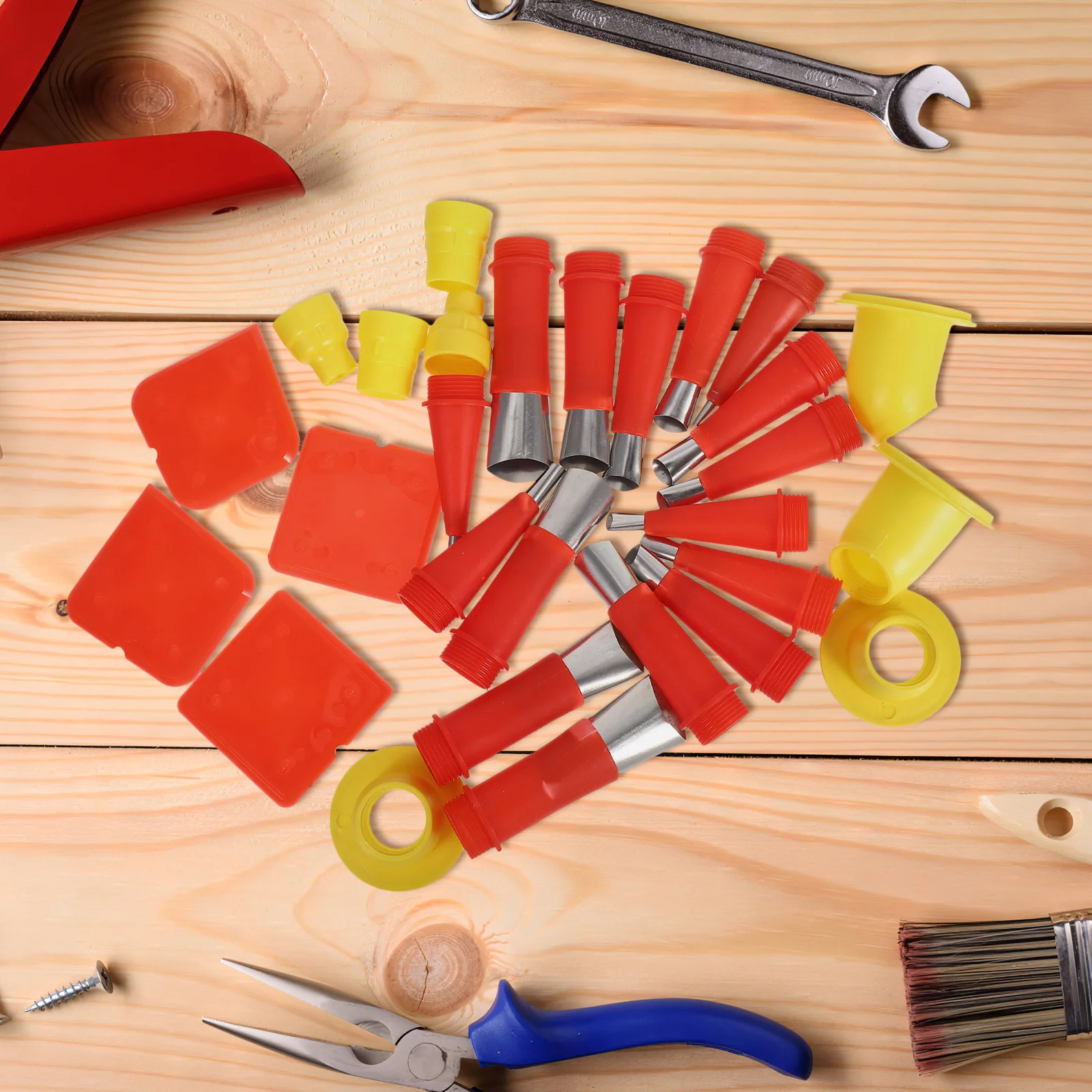 

1 set Caulking Nozzle Tips Set Stainless Steel Reusable Sealant Applicator For Diy Home Repair Projects Caulking Tool Glue