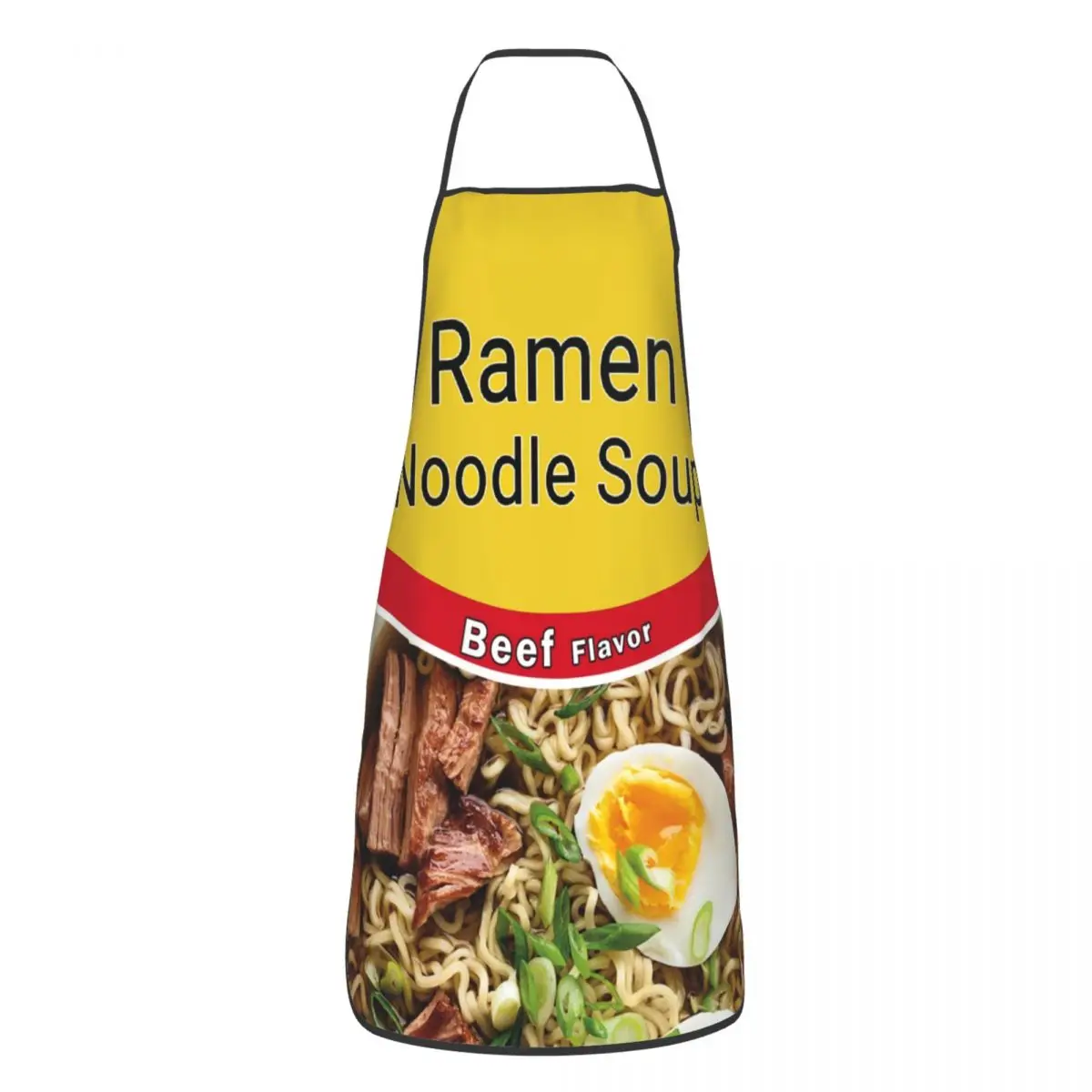 Ramen Noodle Soup Beef Flavor Funny Aprons for Women Men Adult Unisex Kitchen Chef Bib Tablier Cuisine Cooking Baking Gardening