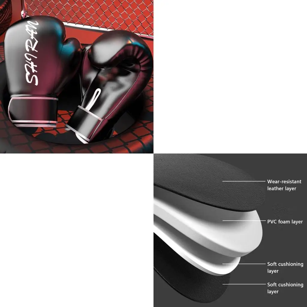 Q39E PU Sparring Punching Gloves Welterweight Kickboxing, MMA, Punching Bag Gloves