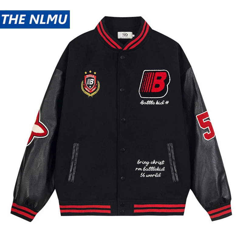 Veste de Baseball Brodée pour Homme, Streetwear, Hip Hop, Harajuku, à la Mode, 2024