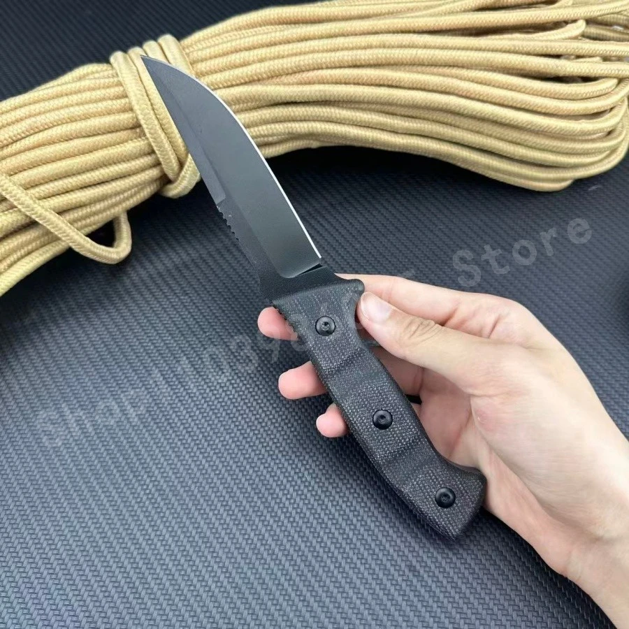 固定刃ナイフ-耐久性のあるd2鋼の刃で作られています-両手で扱いやすい-edcキャンプナイフ-実用的なカッティングナイフ