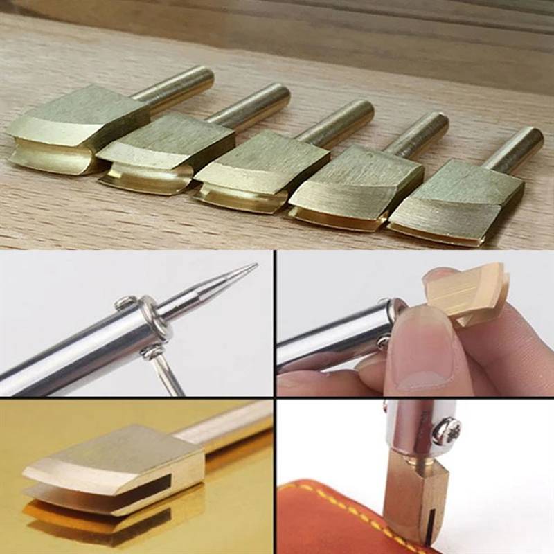 Leather Electric Edger Brass Edger Soldering Iron Burning Edge Leather Craft Edger Sealing Machine Leather DIY Tool Knife