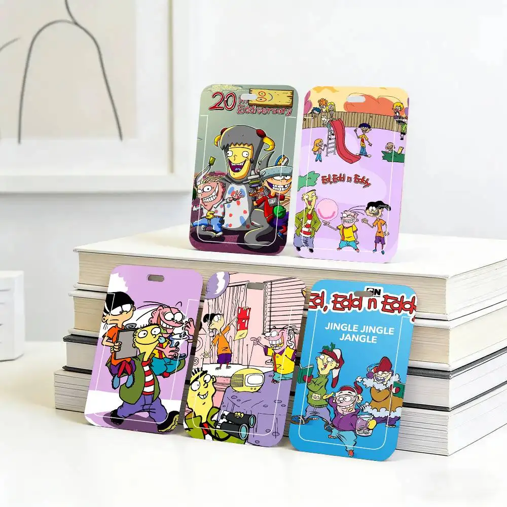 

Черные держатели для карт с мультяшными персонажами H-Ed Edd N Eddy, для студенческих карт питания и удостоверений личности, для школы