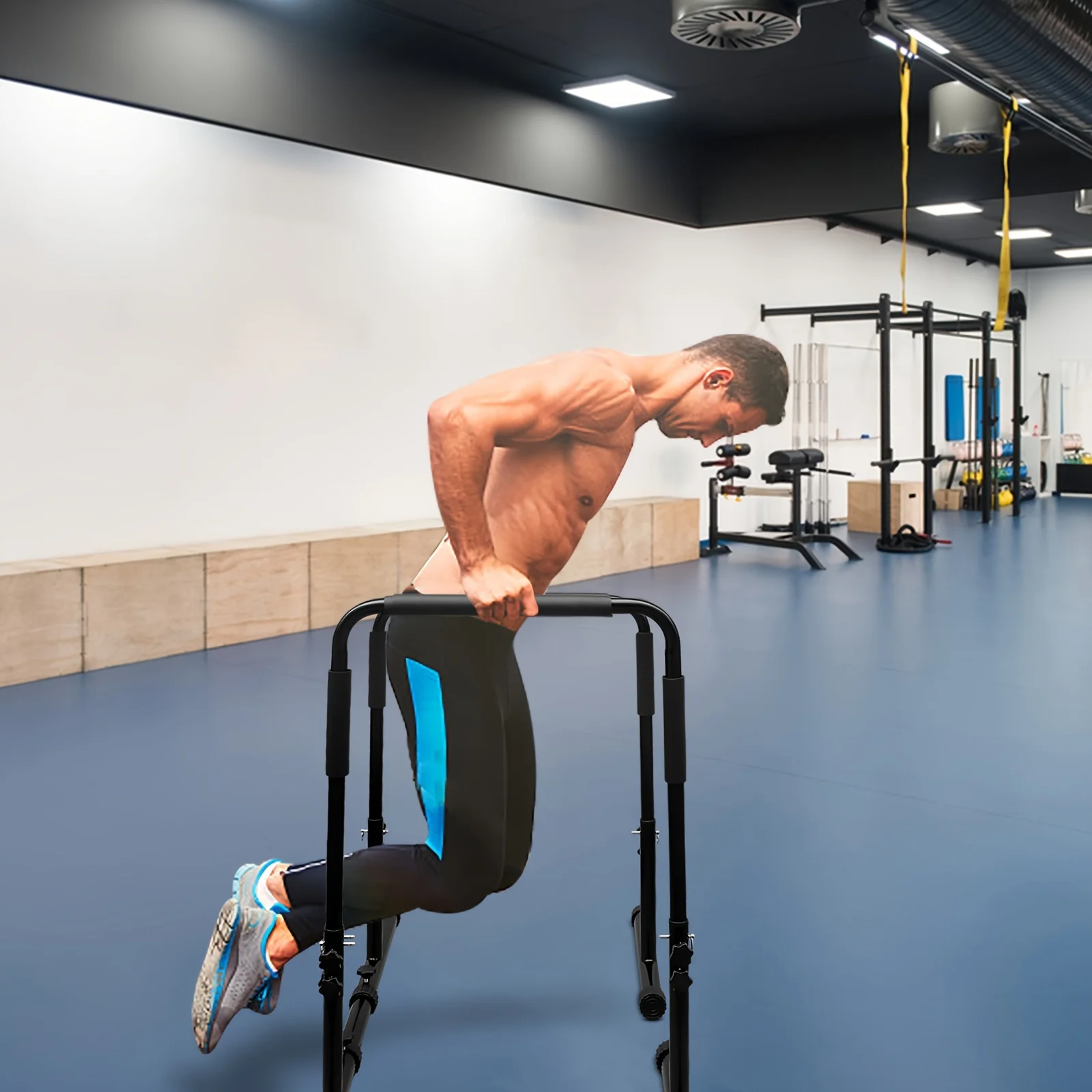 

Dip Bar Adjustable Height Split Conjoined Available Parallel Bars for Home Workout Strength Training