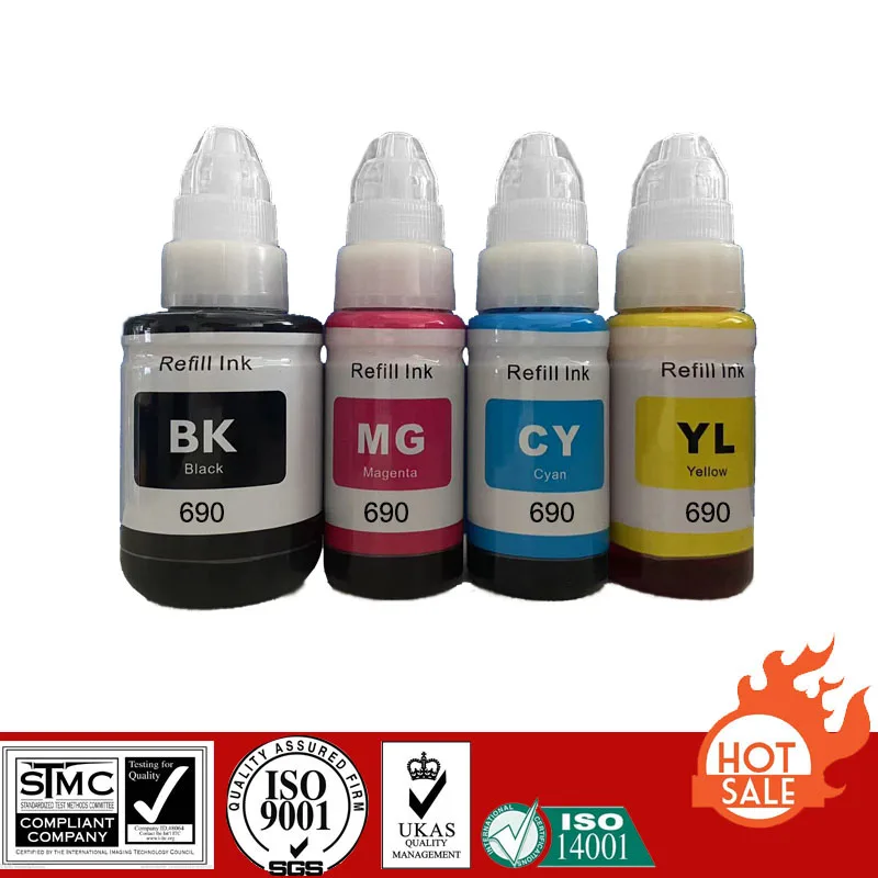 Compatible Refill Ink For GI-690 GI690 , For Canon PIXMA G2600 G3600 G3610 G4600 G4610 Printer