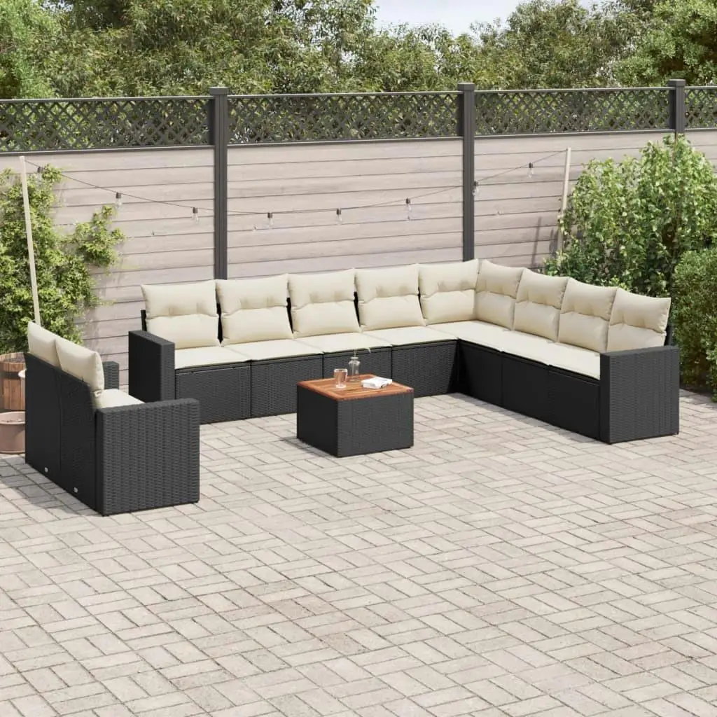 

Stylish Black Garden Sofa Set Outdoor Furniture Comfortable Seating for Patio Balcony and Garden