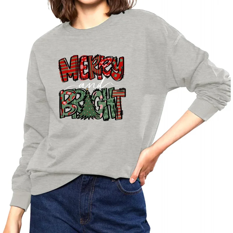 Interesting Christmas long sleeved top pullover