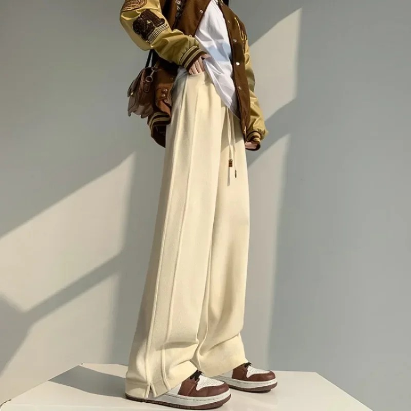 

Autumn New Sporty Pants Women High Waist Loose Casual All-match Fashion Streetwear Female Simple Daily Korean Y2k Pants