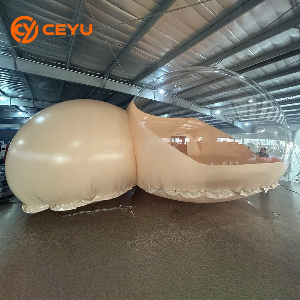 Ceyu Outdoor Advertising Inflatable Snow Globe Crystal Igloo Rainproof Foam Star Air Dome Balloons Bubble Tent Glamping Hotel